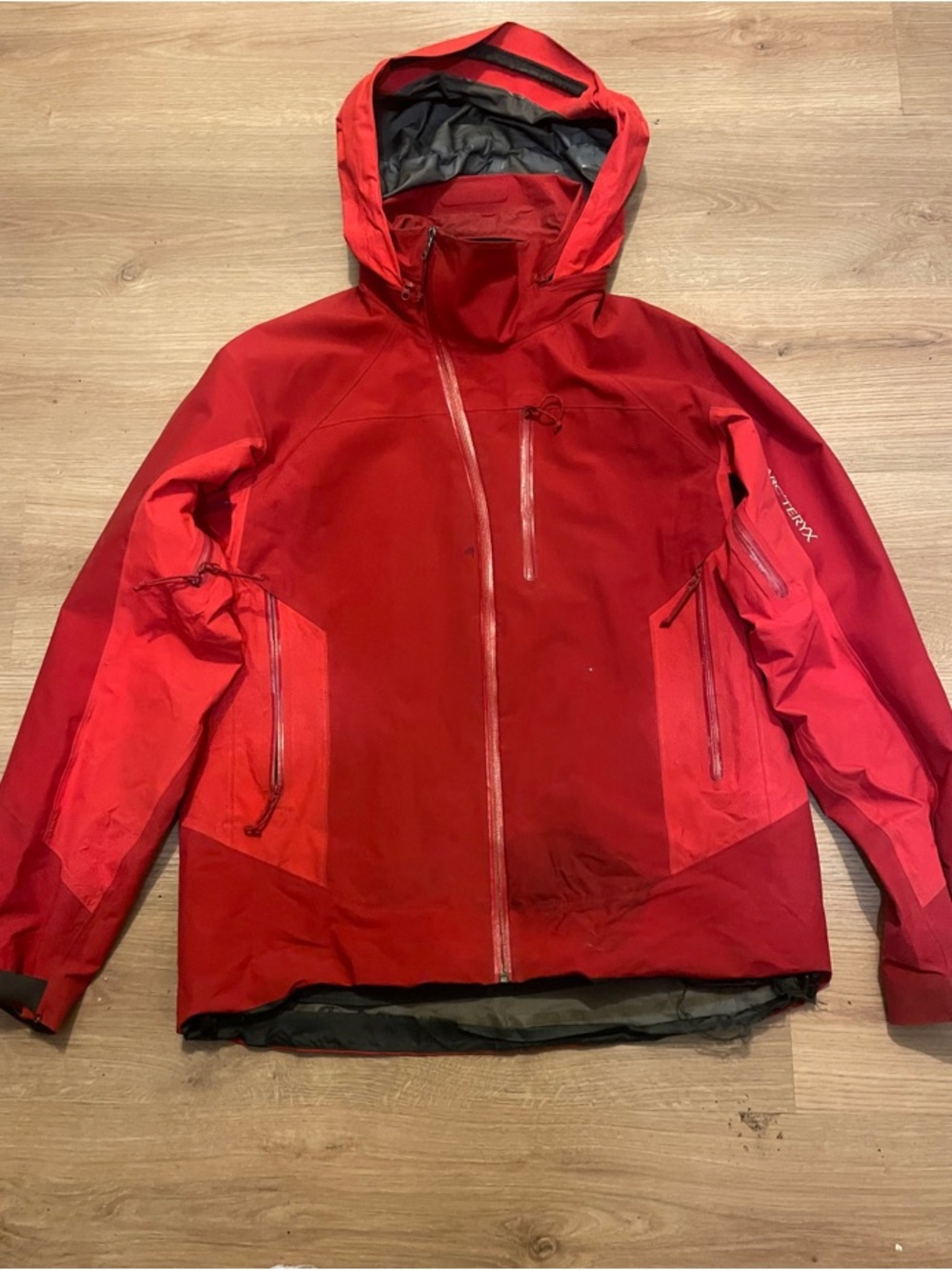 Arc'teryx Men's Red Hooded Ski & Snowboard Jacket